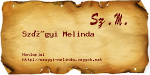 Szügyi Melinda névjegykártya